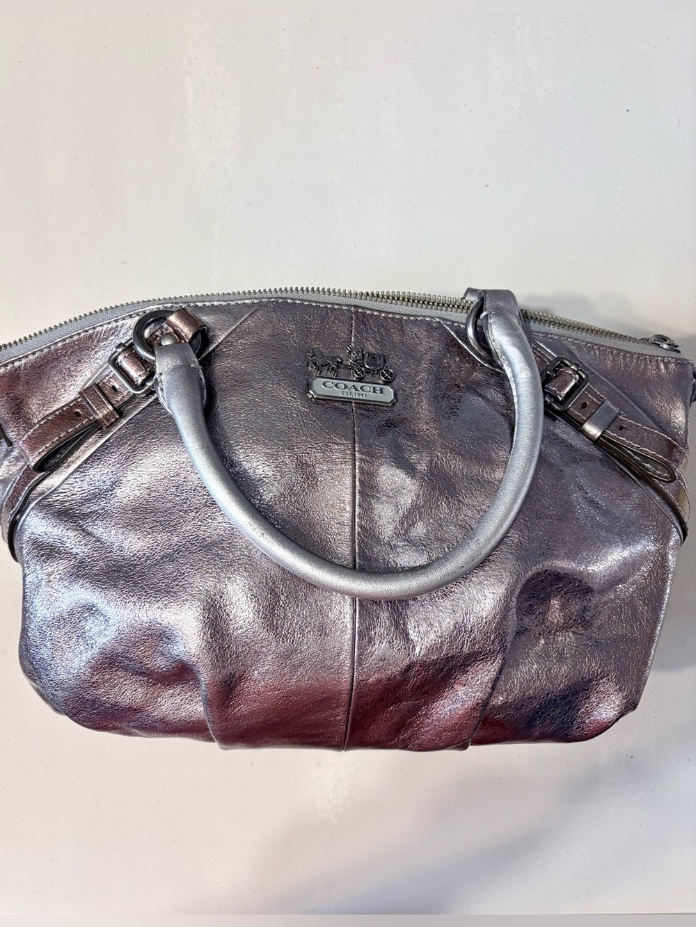 Coach Madison Sophia in metallic silvery lavender